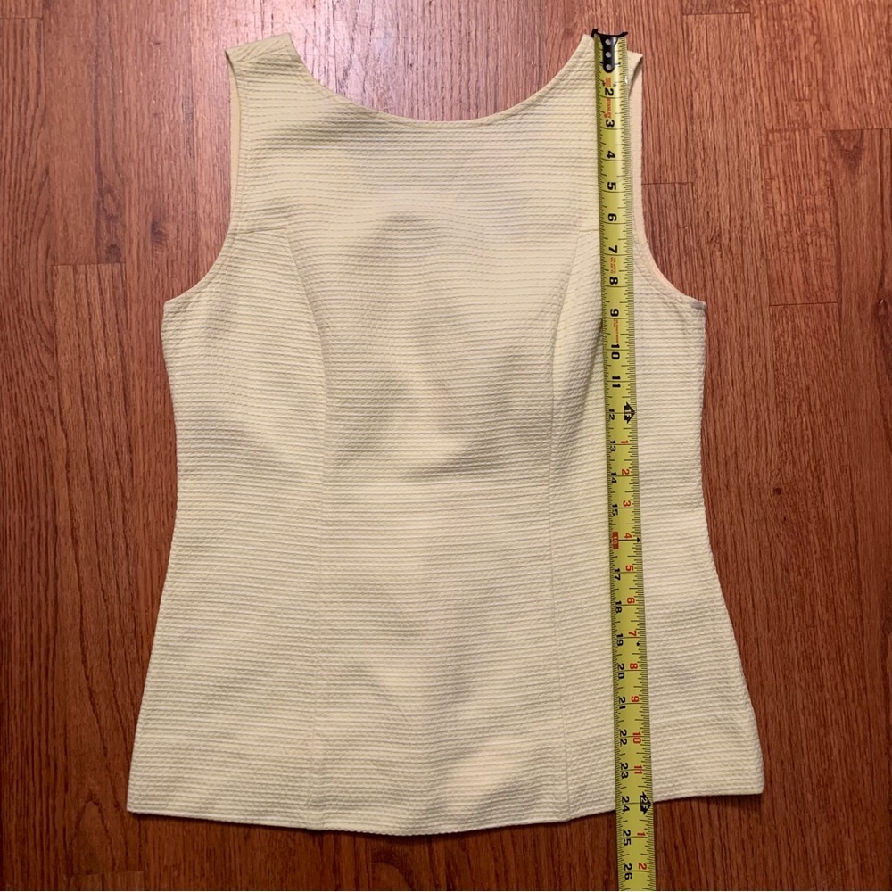 Banana Republic Mad Men yellow white sleeveless top 10 - Picture 12 of 14